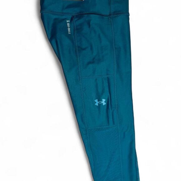 NWT Under Armour Teal Iso-Chill Compression Ankle Leggings High Rise Run MSRP$70 - Picture 3 of 7